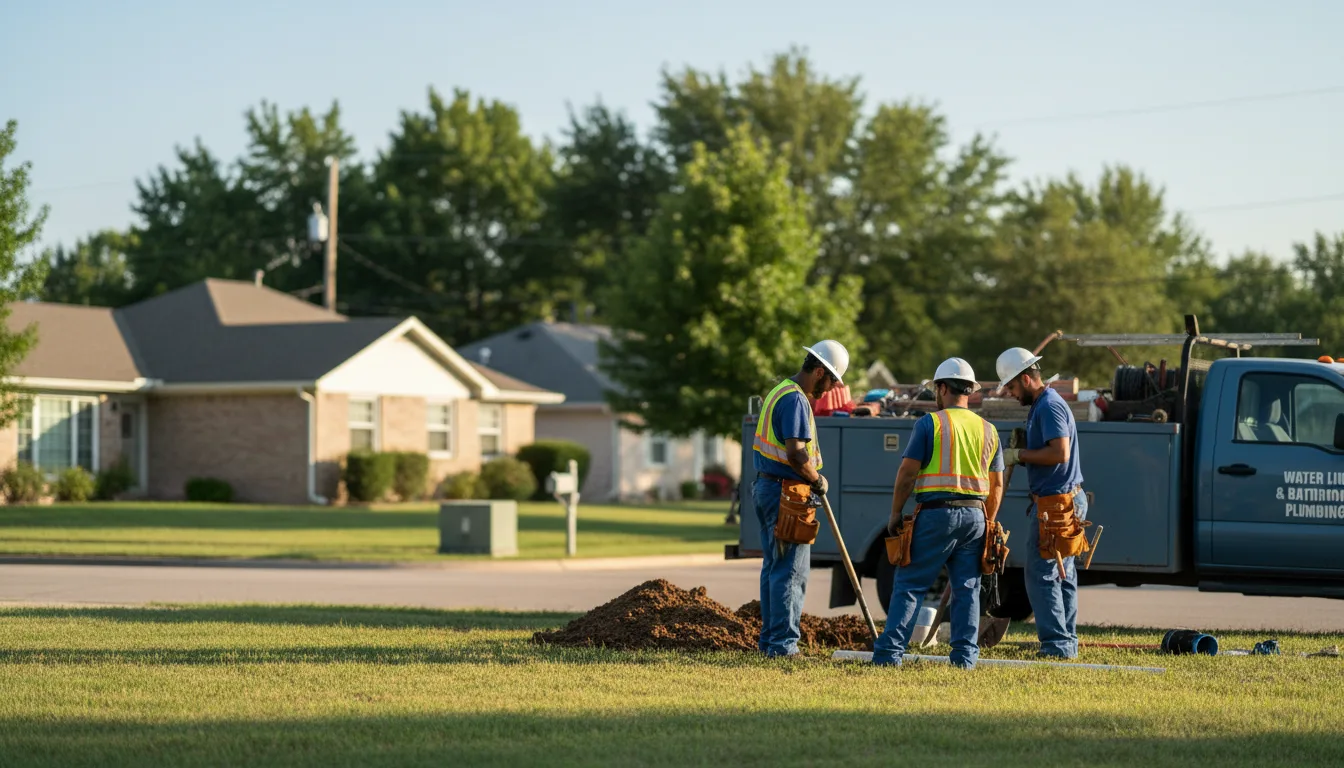 Residential water line and bathroom plumbing service in Axtell, KS